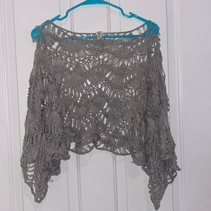 Grey coverup sweater